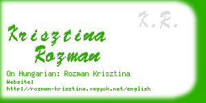 krisztina rozman business card